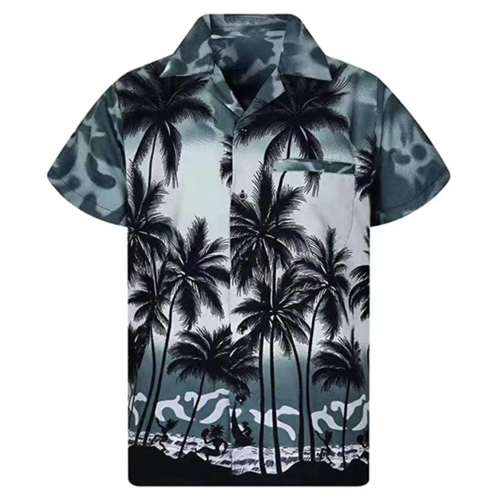 new Mens Designer Clothes 3D Printing Shirt Oversized Summer 2023 Travel Hawaii Beach Hawaiian Haruku 2025 Floral Camisa Masculino