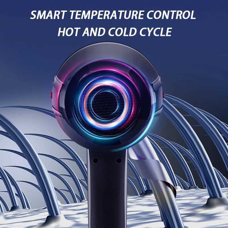 Hair Dryers Super Hair Dryer Ionic With Nozzle Comb Brush 220V Professional Hairdressing Accessories Hair Salon Handy Hairstyling Tools 240401