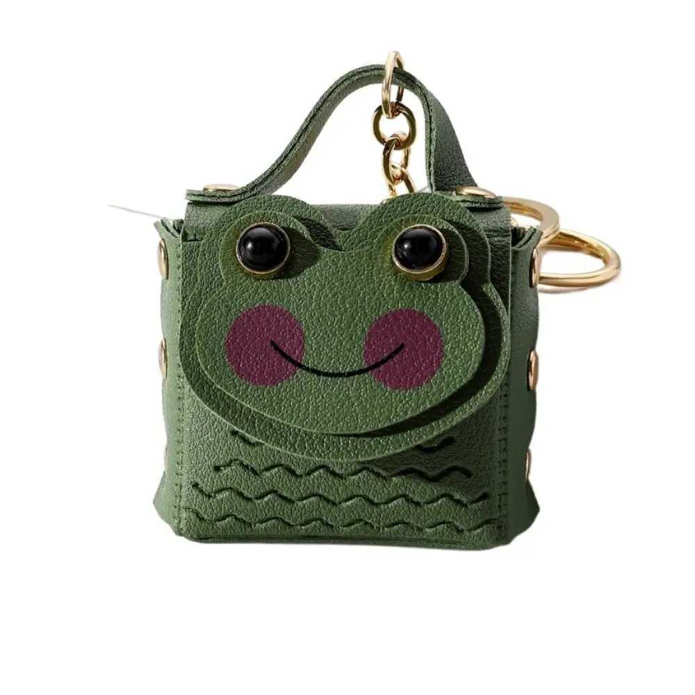 Creative Cute Carto Frog Wallet Storage Bag Portable Coin Purse Keychain Key Earphe Organizer Pouch Zipper BagXJ241111