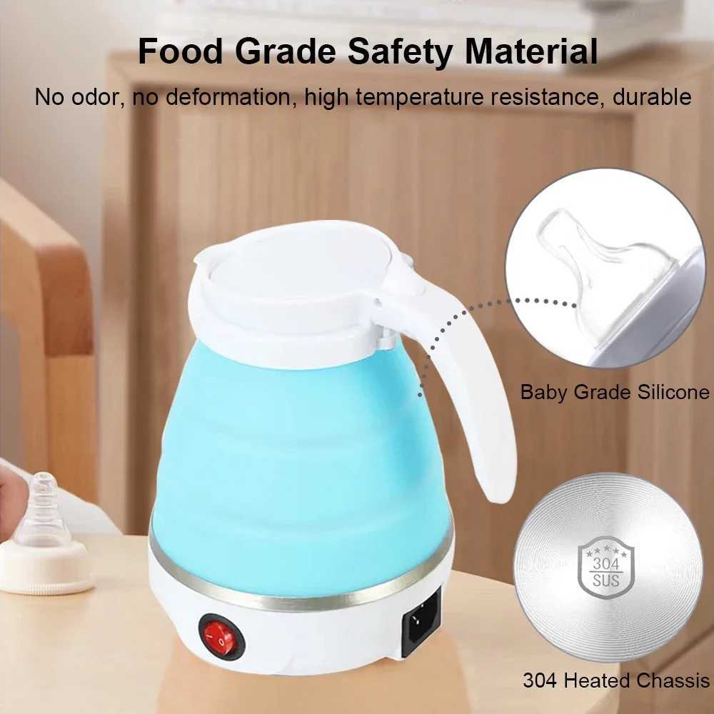 Electric kettle portable travel camping kettle 600ML electric kettle portable folding kettle Y241102