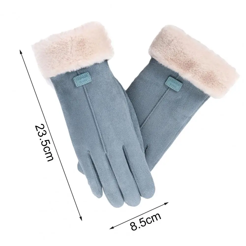 new 1 Pair Stylish 2025 Winter Gloves Letter Cold Resistant Lightweight Outdoor Sport Touch Screen Female Warm Gloves