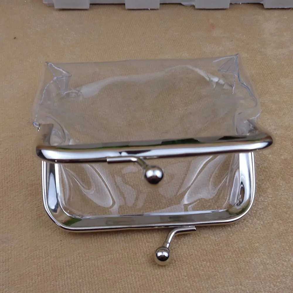 Mini Mey Bags Bus Card Ir Mouth Clip Credit ID Card Small Wallet Card Holder Transparent Coin Purse Change Purse DropshipXJ241111