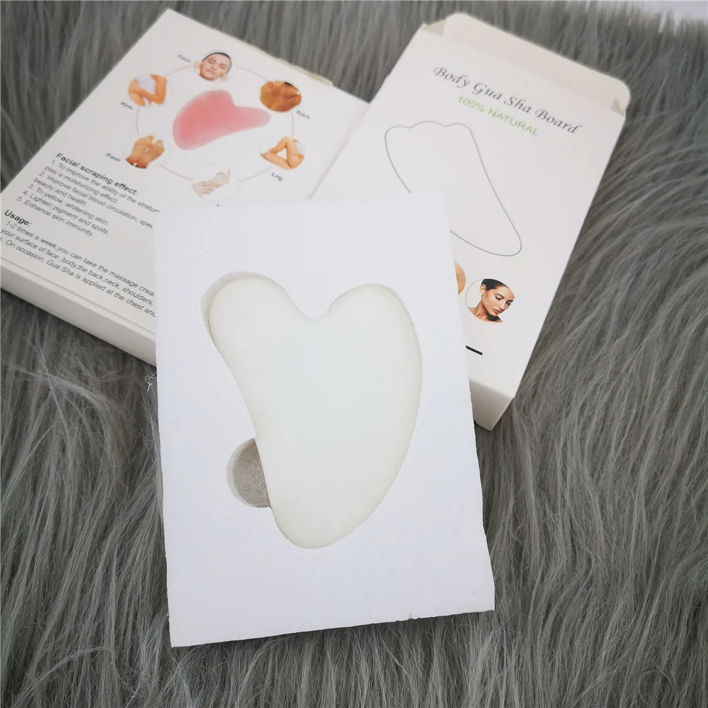 e cc Gua Scraper Jade Natural Sha Board Massage Rose Quartz Guasha Stone For Face Neck Skin Lifting Wrinkle Remover Beauty Car sha