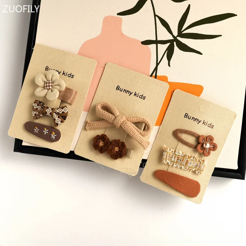 1pair 2023 Koren Style Cute Bear Baby Girls Hair Clips Children new Toddler 2025 Bow Headband Kid Hair Accessorie Baby Hair Accessories