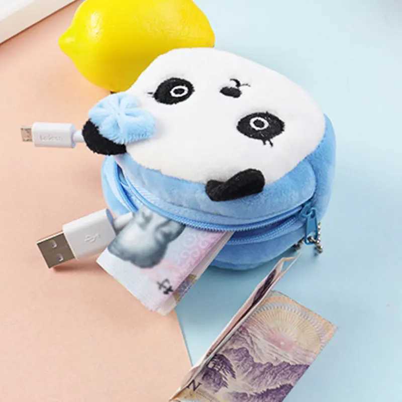 Women Coin Purse Carto Zipper Plush Coin Purse Pouch Purse Earphe Bag Wallet Bag Key Holder Bags For LadiesXJ241111