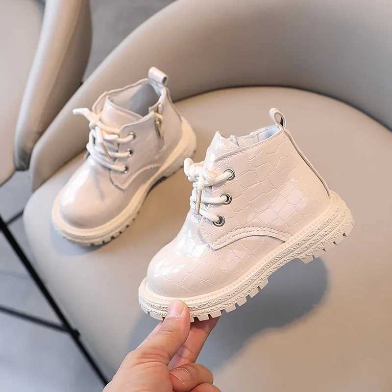 Autumn childrens single boots fashion childrens leather boots boys short boots girls shoes anti slip M241102
