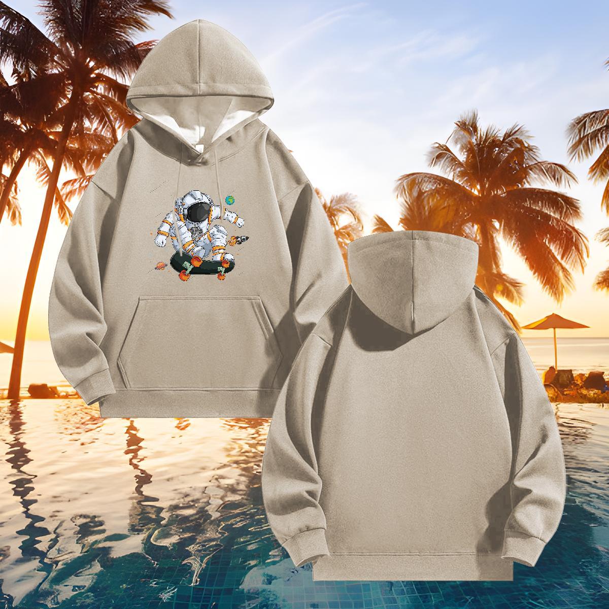 2024 Men Hoodie Spring Autumn Loose Fit Hoodie for Man Woman Long Sleeve Drawstring Skull Tops Pullover Hoodie Tech Fleece