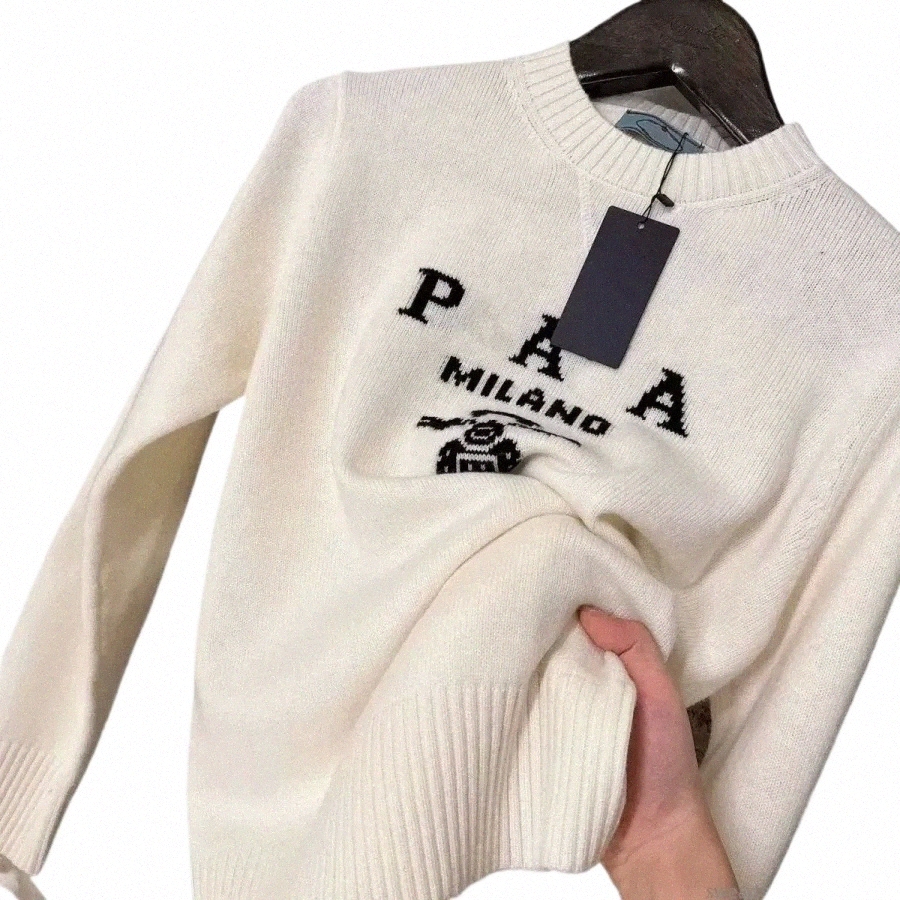 new designer Women's Sweaters Milano Italy Designer Womens Woollen Sweater Knitting Pullover Paris High Quality Flocking Classic Style Luxury Sweater H7rh#