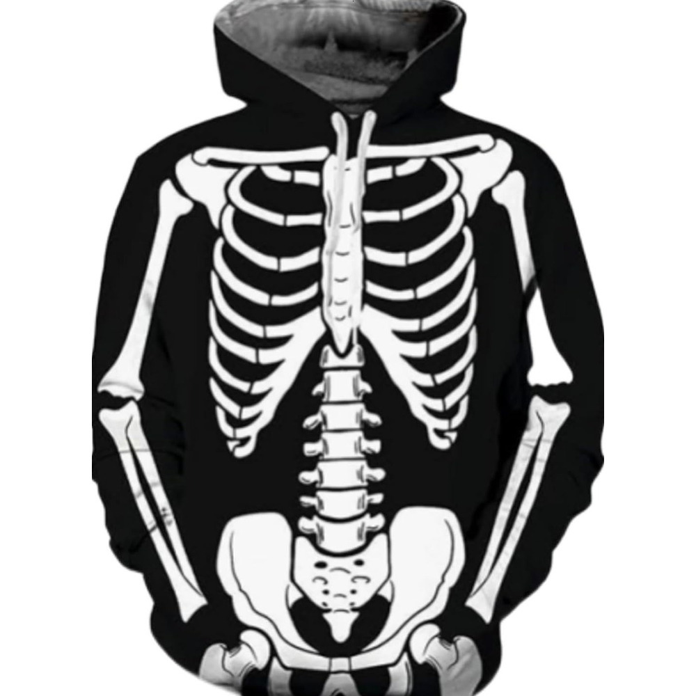 Men's hoodie Women's unisex novelty hoodie Interesting personalized printed bone rack fashion hoodie Picture hoodie Sweatshirt pullover Long