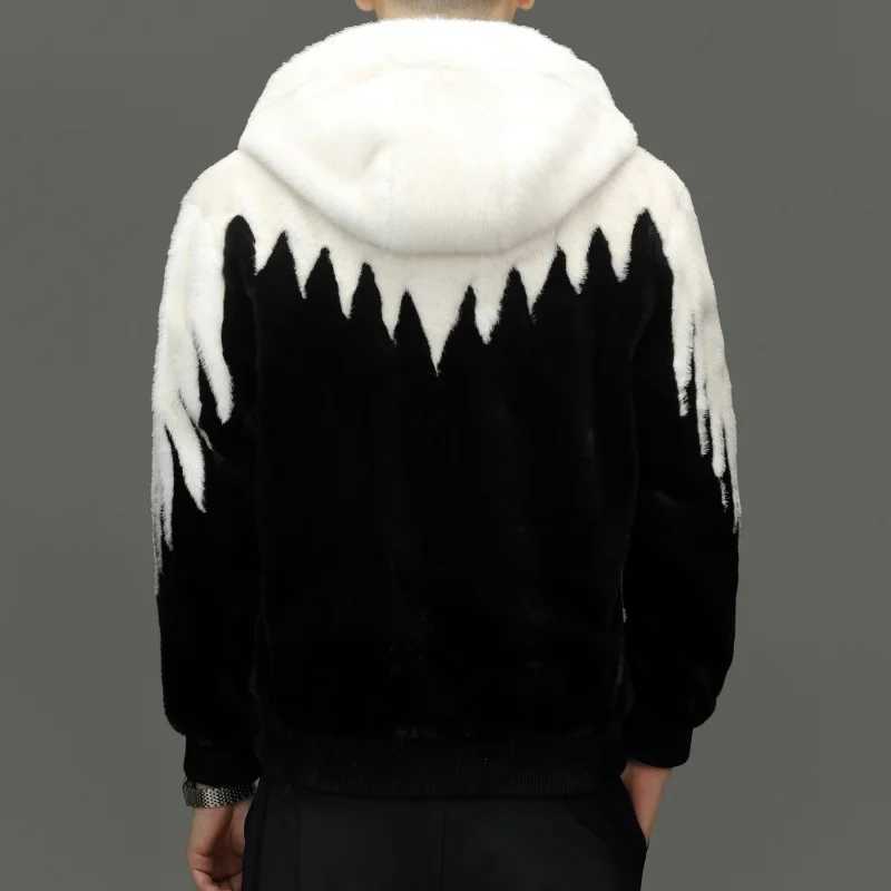 YEAE Designer Clothes Men Mens Winter Jacket Hooded Jackets Luxury Fur Coat Man Warm Man Winter Coat Casual Man Sack ClothingX241102