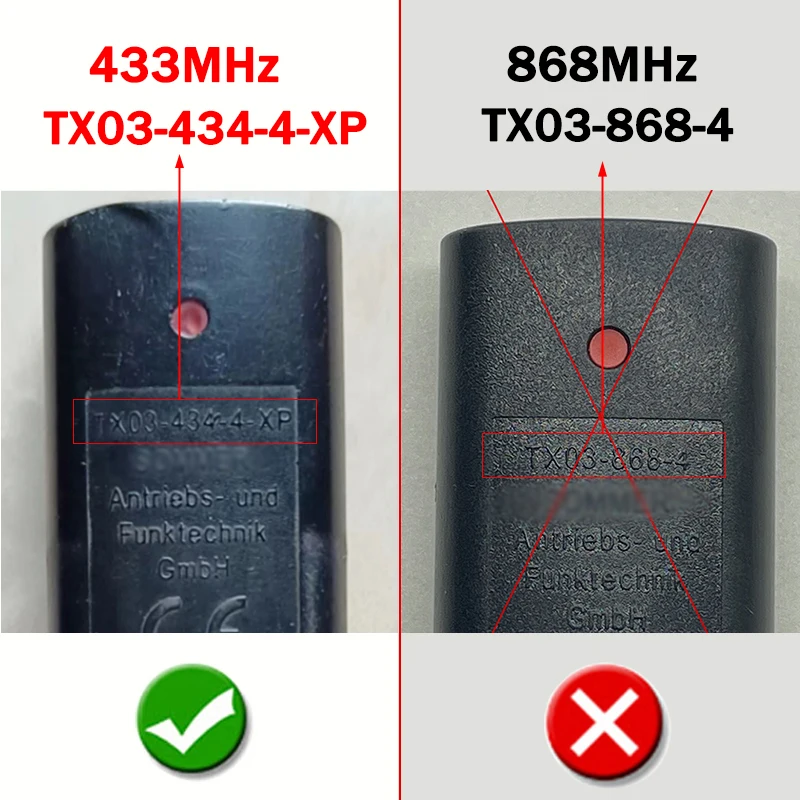 SOMMER TX03-434-4-XP / 4022 TX02-434-2 / 4014 TX03-434-2 2025 / 4013 TX03 434 4 XP Garage Door new Remote Control Gate Opener 434.42MHz