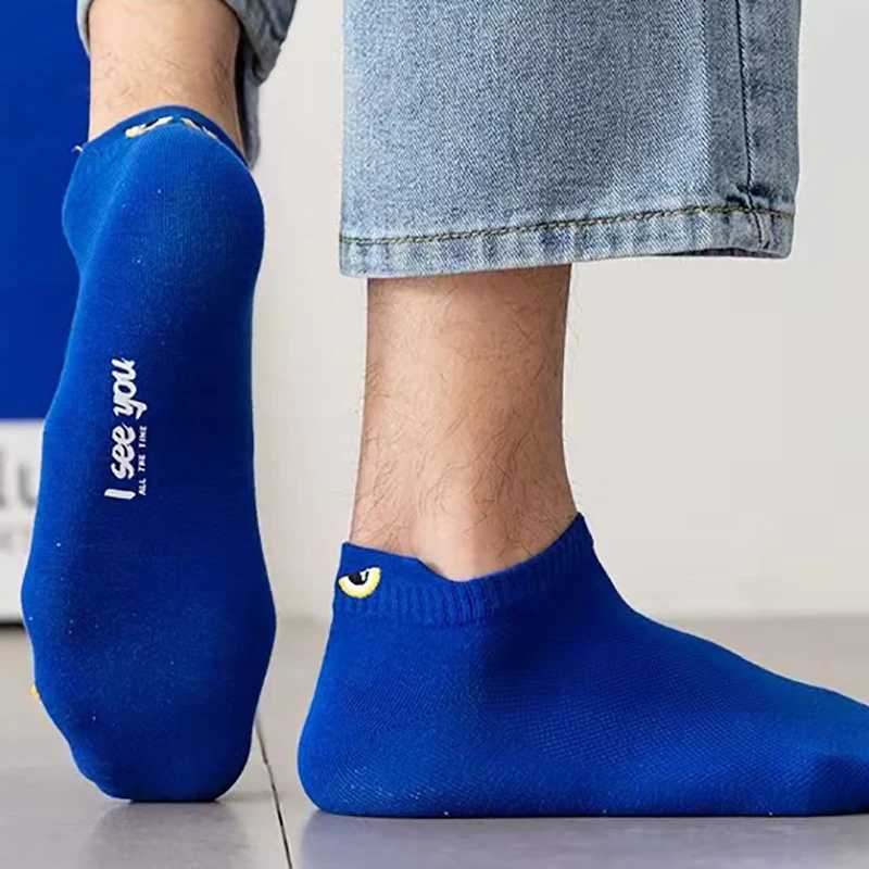 5/10 Pairs Man Short Socks Ankle Boat Socks Breathable Casual Athletic Socks Women Summer Thin Low-Cut Male Socks X250319