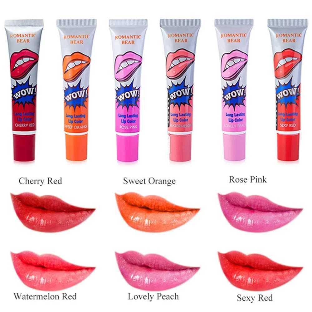 Magic 6-color peeling liquid lipstick waterproof durable and fadeless lipstick tear lipstick tattoo dye lipstick cosmetics W241101