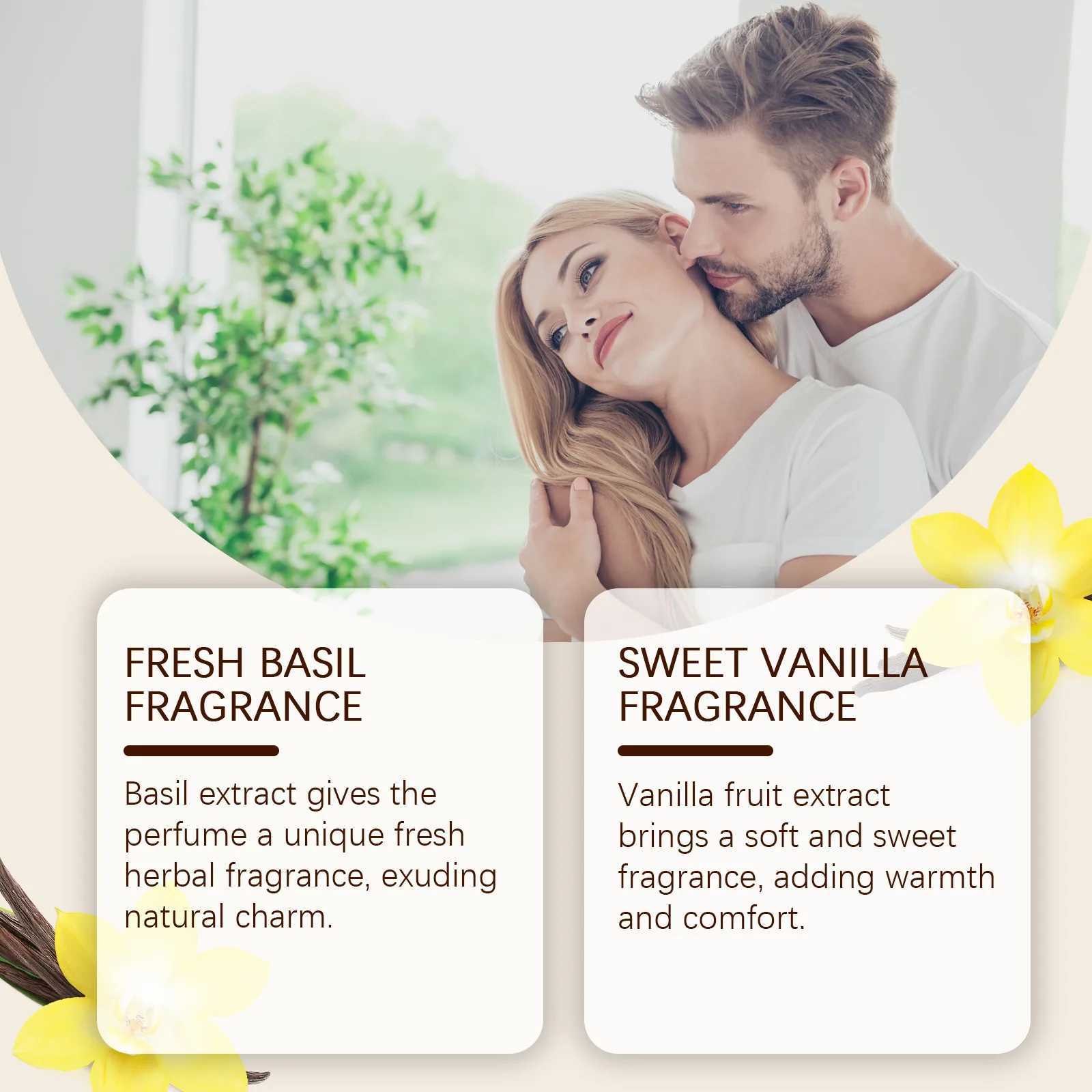 Vanilla basil perfume spray attracts mens scent Long lasting perfume Daily dating female pheromone perfumeW241102