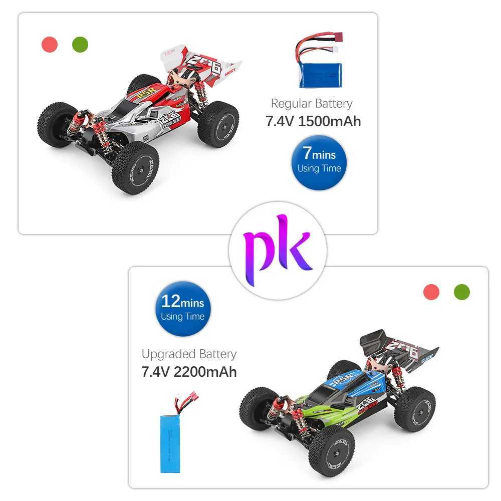 Wltoys XKS 144001 1/14 RC car 60Km/h high-speed RC racing car 2.4GHz RC car 4WD 550 motor RC off-road drift car RTR X241101