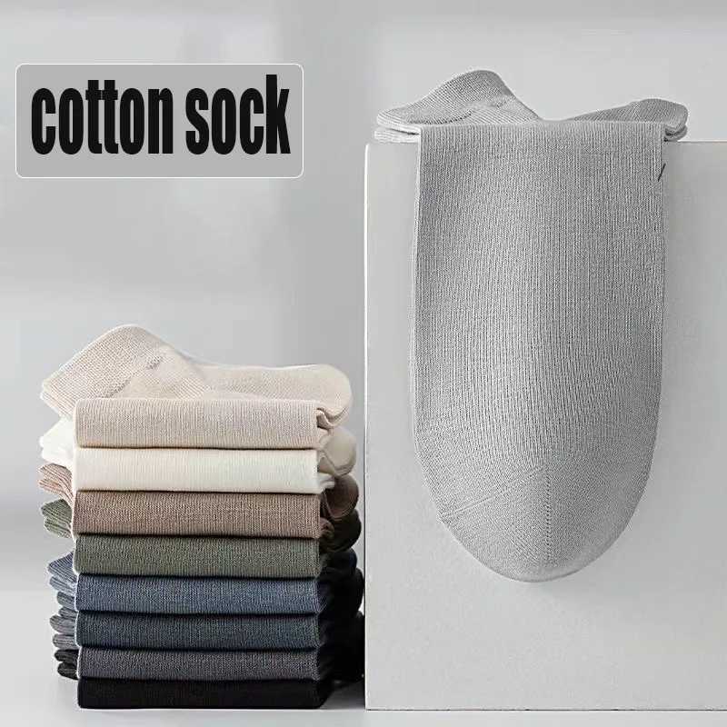 Mens Classic Trendy Business Soft Breathable Mid-Tube Crew Sock Ultra Breathable Solid Color Casual Sports Male Sox Soft LX241102