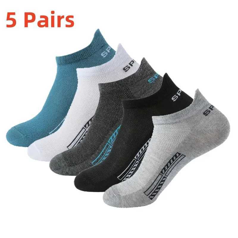 5 Pairs Men Short Unisex Cotton Men and Women Low Top Mesh Breathable Ankle Soft Sports Casual Men Short LX241102