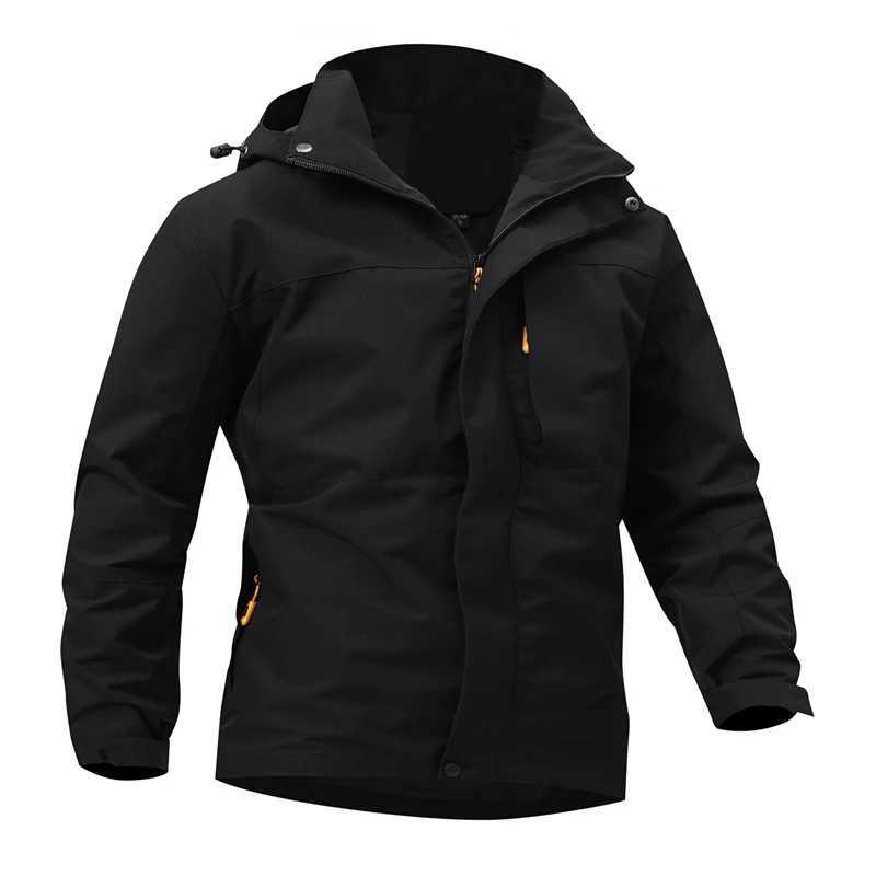 Autumn mens mountain skiing jacket waterproof raincoat mens outdoor sports jacket breathable hooded jacket W241102