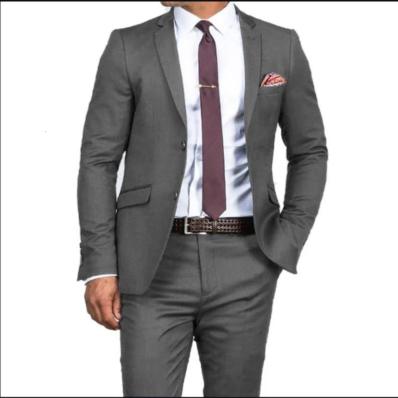 2024 Mens Formal Fit Single breasted Elegant man suit Customized Casual Business Office Jacket Set of Two Comfortable 241024