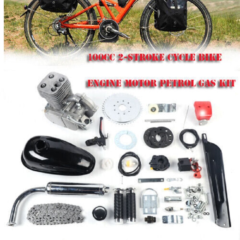 100CC 2-Stroke Bicycle Engine Motor Kit Gas Motorized Motor Bike Bicycle Modified Set CDI
