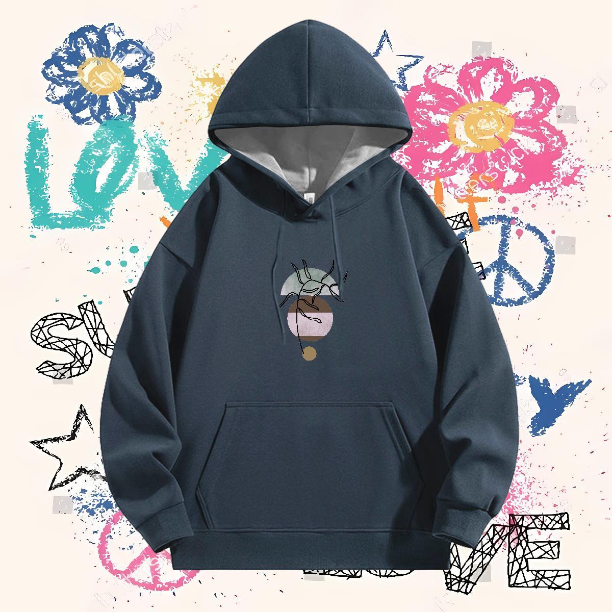 Factory Direct Hooded Sweatshirt Long Sleeve Soft Cool Design Men Hoodie Black Oversized Clothes Hoodie Casual Velvet Thick