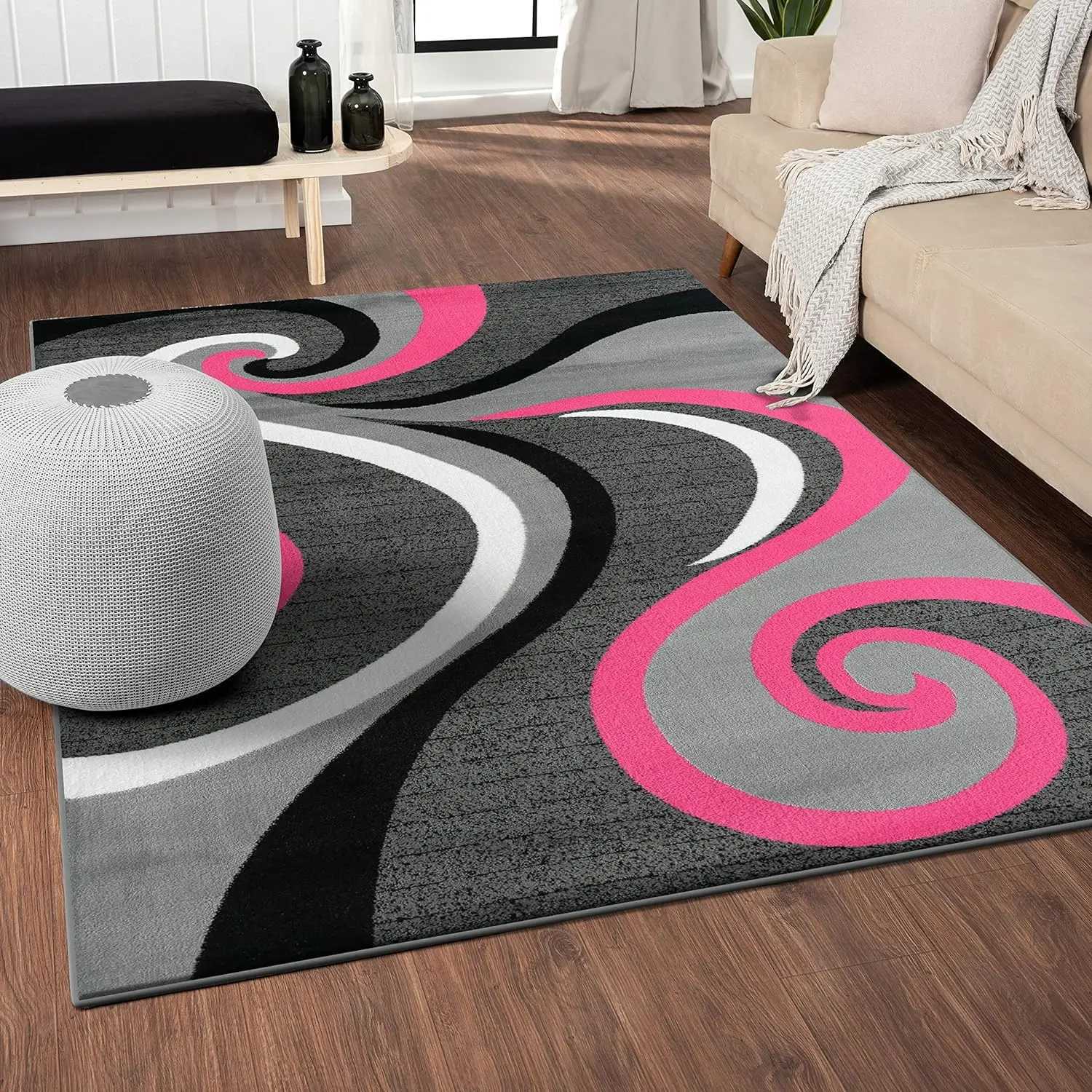 Modern Swirls Carpet for Living Room Home Decor Sofa Table Large Area Rugs Anti-slip Hallway Balcony Rugs Bedroom Floor MatXJ241101