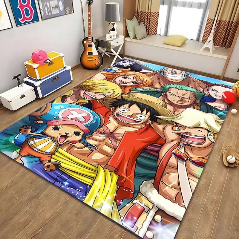Anime ONE PIECE Luffy Printed Area Carpet for Children Living Room Bedroom Floor Mat Kitchen Mat Childrens Bedroom Mat HogarXJ241101