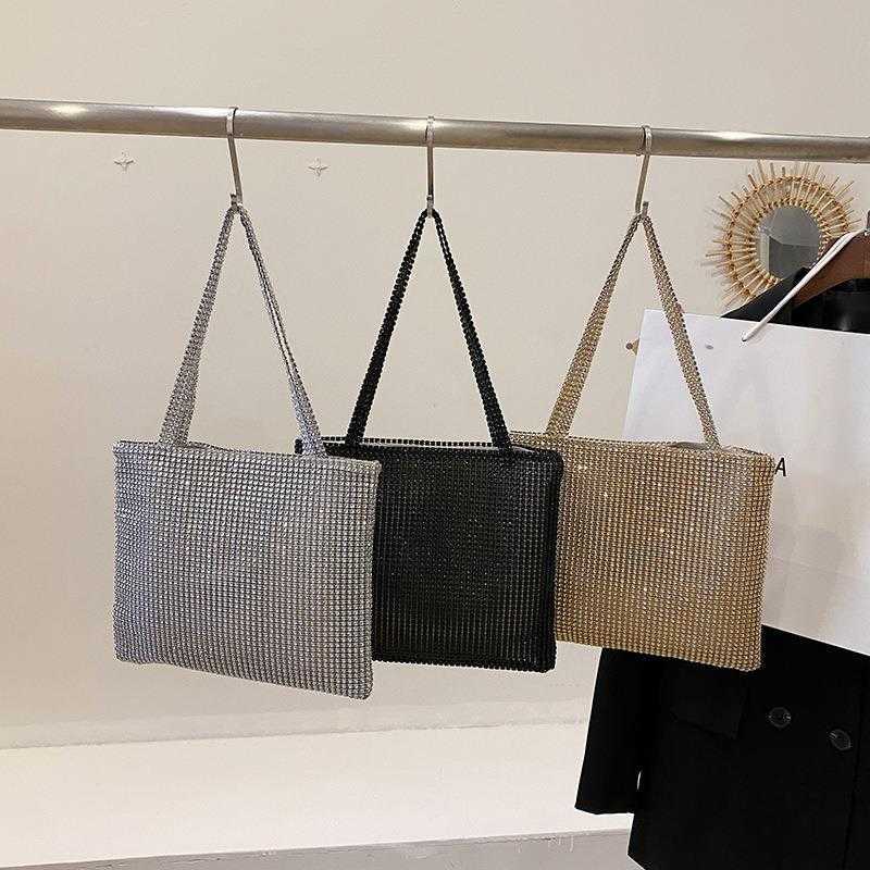 CMM Trendy Niche Underarm Bag for Women Autumn and Winter New Item Diamond Studded Sequsimple Handbag Tote Bag Shoulder Bag