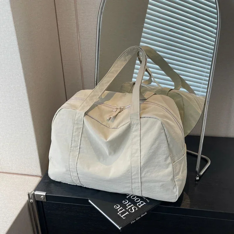 Solid Nylon Large Capacity Youth Shoulder Bags High Quality Casual Versatile Portable Leisure Sport Handbags for Women 241029