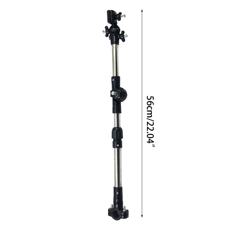 Adjustable Stroller Umbrella Holder Telescopic Shelf Bike Connector Accessory for Outdoor Traveling Windproof Rainproof
