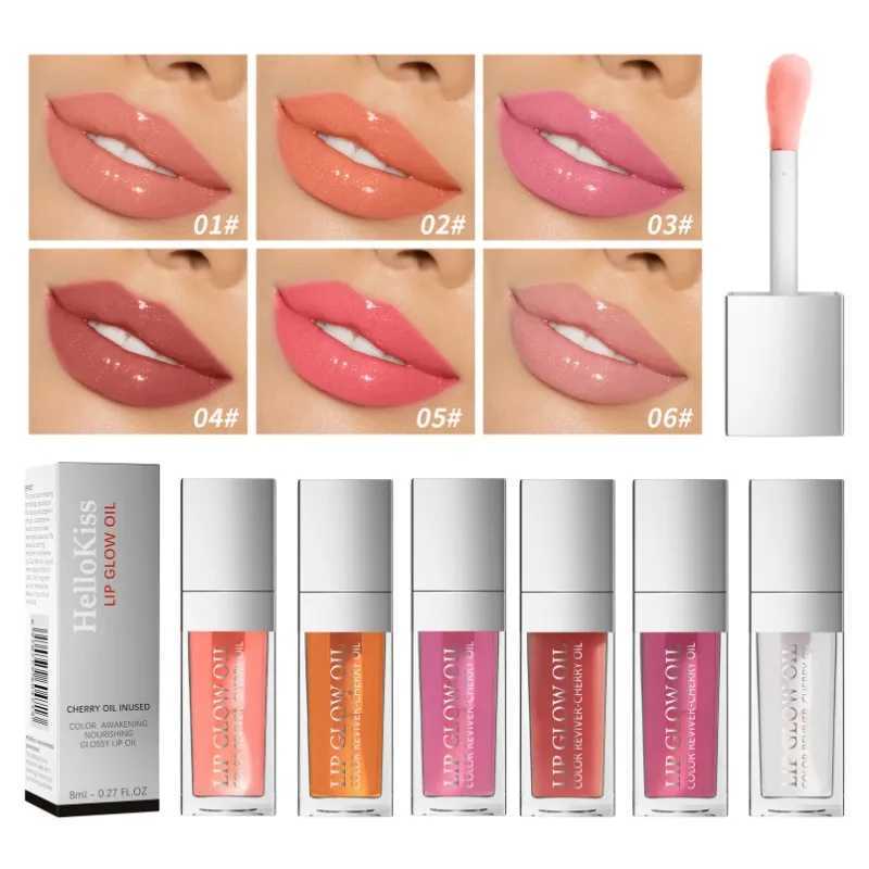 Crystal jelly moisturizing oil fat free waterproof makeup sexy lip color coloring lipstick luminous oil treatment makeup W241101