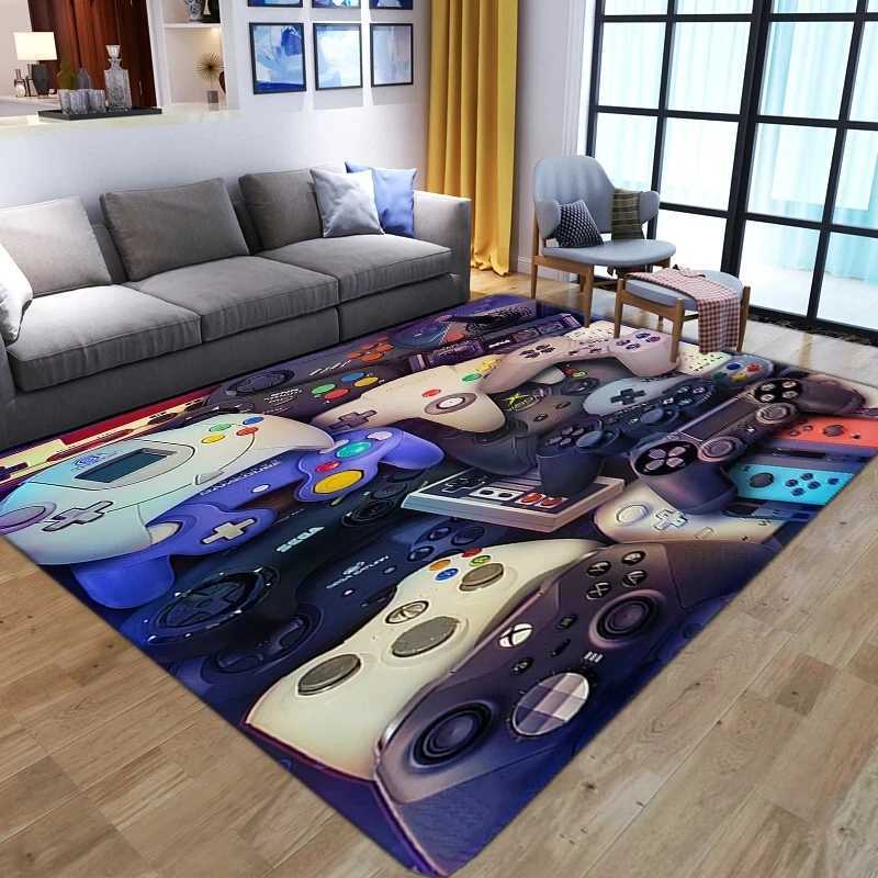 3D Gamer Carpet for Living Room Childrens Bedroom Decor Play Non-slip Floor Rug Anime Game Controller Door Mat Tapis CuisineXJ241101 - view 3