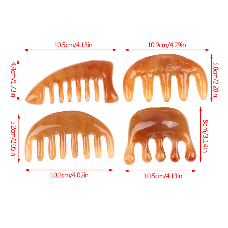 Pcs Ox Natural 1 Horn Pocket Comb Wide Toothed Comb SPA Guasha Scalp Massage Brush Hair Care Tool High Quality smile