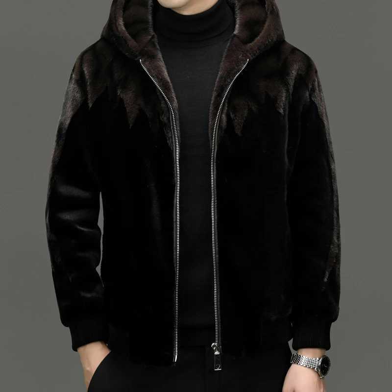 YEAE Designer Clothes Men Mens Winter Jacket Hooded Jackets Luxury Fur Coat Man Warm Man Winter Coat Casual Man Sack ClothingX241102