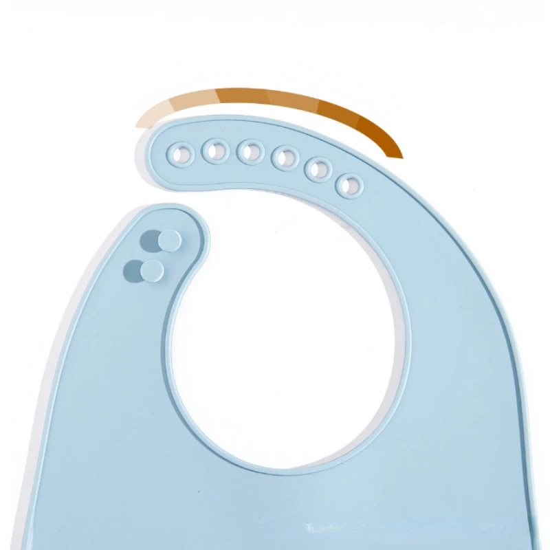 Baby Silicone Bibs Babies Waterproof Bib Solid Color 6-speed Adjustment Saliva Pocket Children's 2025 new Burp Cloths Accessories Newborn