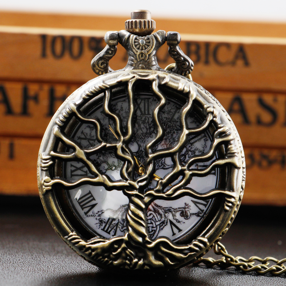 Tree Of Life Schizzo Inchiostro Inchiostro Intagliato Dial Del Quarzo Vintage T…