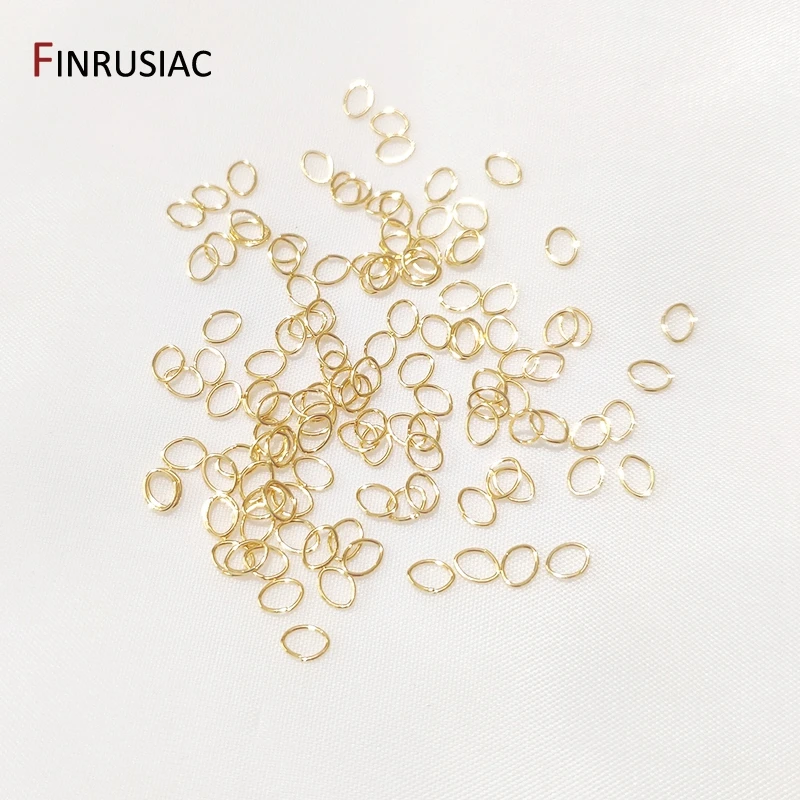 Real Gold Plated Brass Jump Rings,Wholesale Split Ring Connectors For DIY Jewelry Making Accessories Supplies Findings