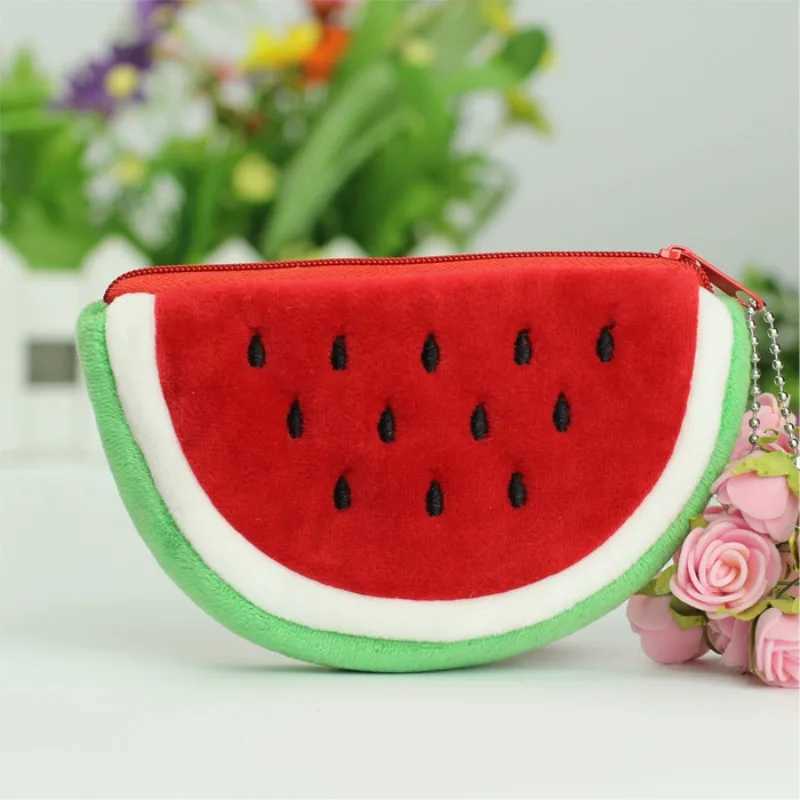 Embroidered Plush Coin Purse Simulated Fruit Bag Watermel Strberry Orange Coin Wallet Coin PurseXJ241111