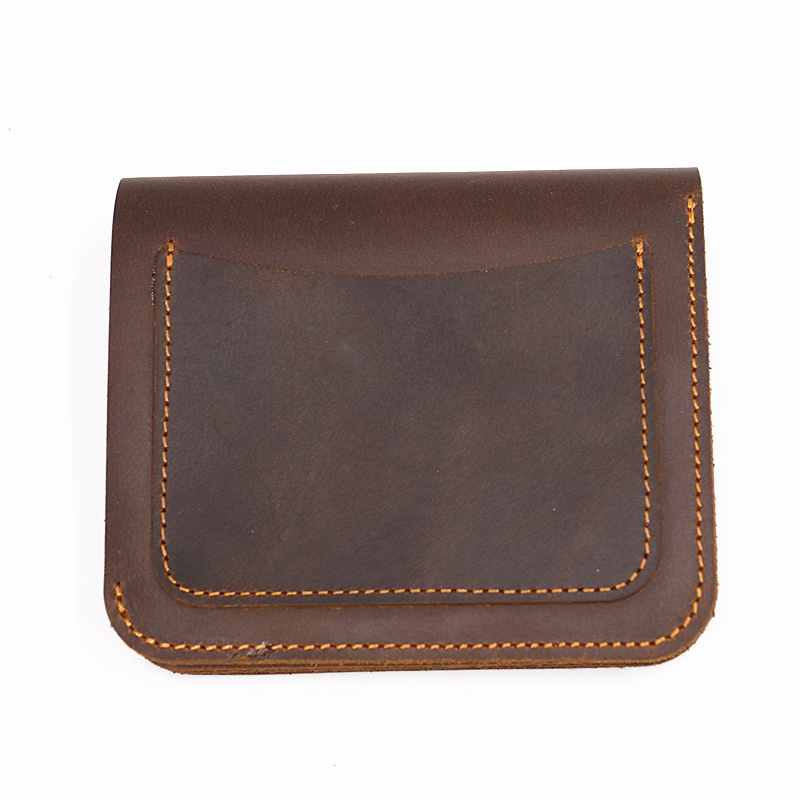 100% Genuine Leather Wallet For Men Male Vintage Original Cowhide Short Bifold Men's Purse Card Holder With Zipper Coin Pocket