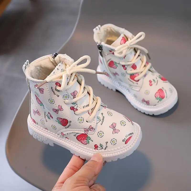New autumn winter childrens plush boots childrens anti slip rubber outsole ankle boots boys and girls fashionable childrens shoes M241102