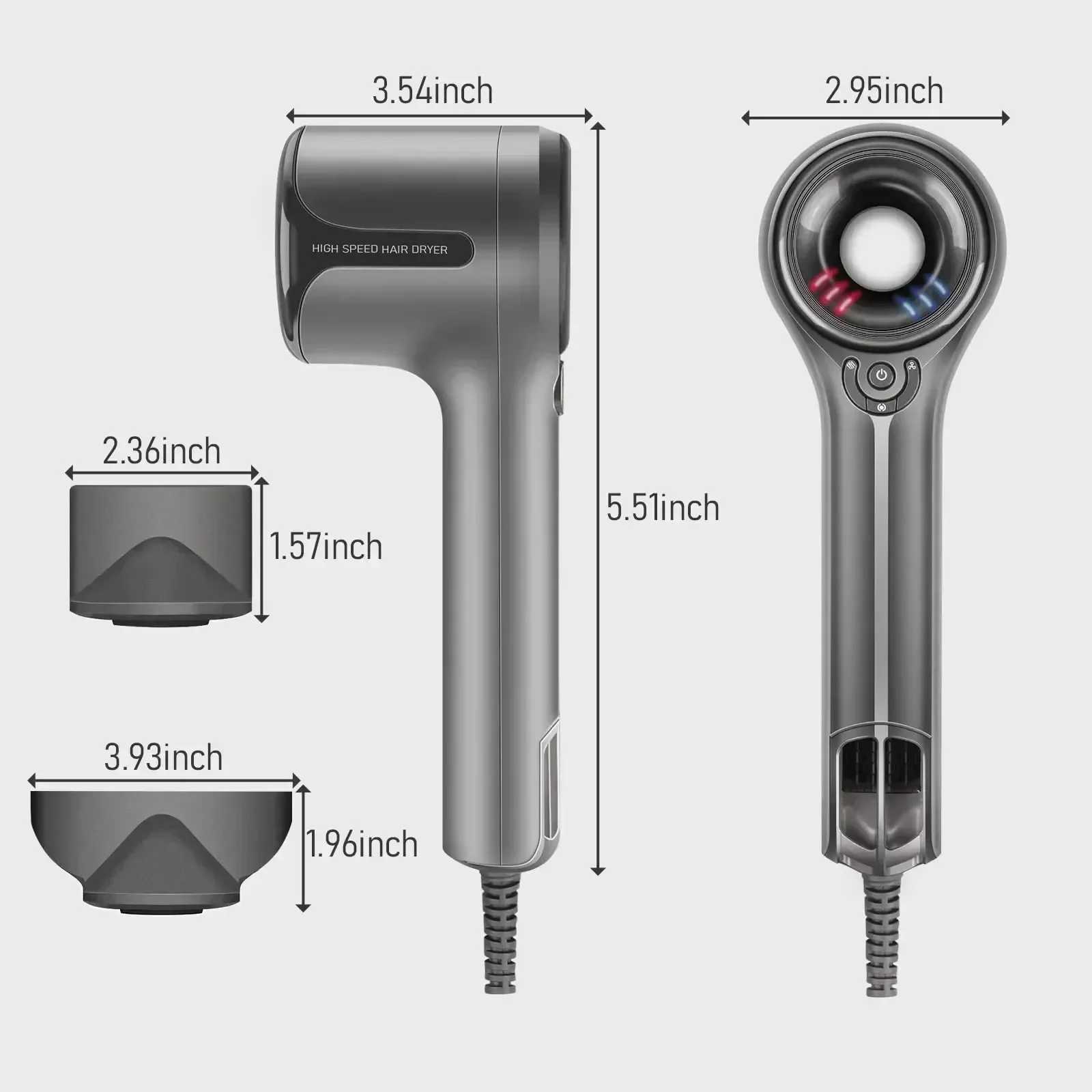 Hair Dryers Leafless Professional 110000rpm Hair Dryer Negative Ion High Speed Electric Hair Dryer Salon Style Blower Styling Tools Powerful 240401
