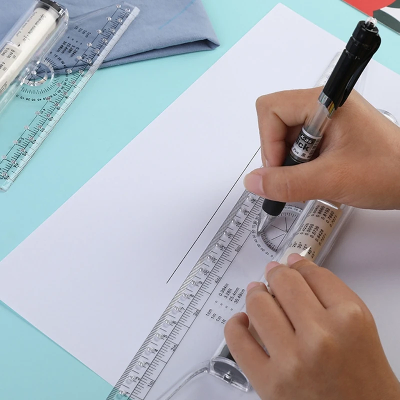 Practical Measuring Rolling Ruler Drawing Roller Parallel Ruler Design for Measure School Office Stationery Accessories