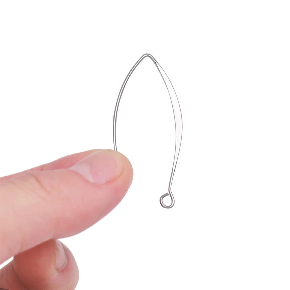 20Pcs Sterling Sier Plated Ear Wires V-shape Earrings Hook For new DIY Earring Jewelry 2025 Making Crafting