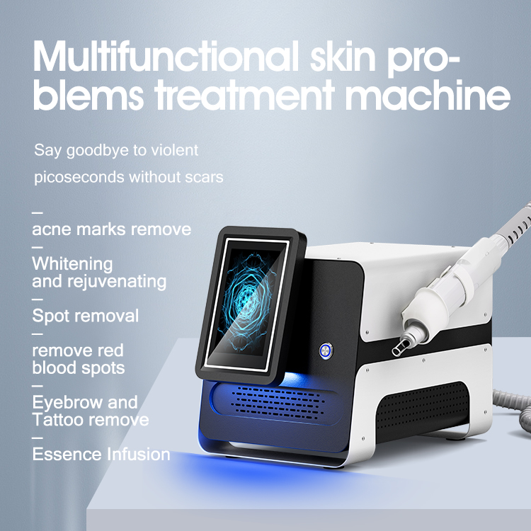 Latest Portable Pico Tattoo Removal 532nm 1064nm 1320nm Eyebrow Eyeline Washing Tattoo Remover ND Yag Picosecond Laser Acne Spot Removal Machine