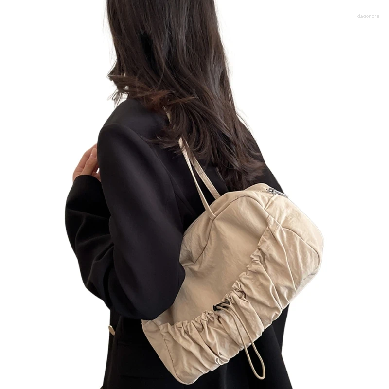 2025 NEW Drawstring Practical Sg Bag Fashionable Shoulder Bags Nylon Underarm Purse Satchel Casual Handbag For Daily Carry And Travel zhanyishengli