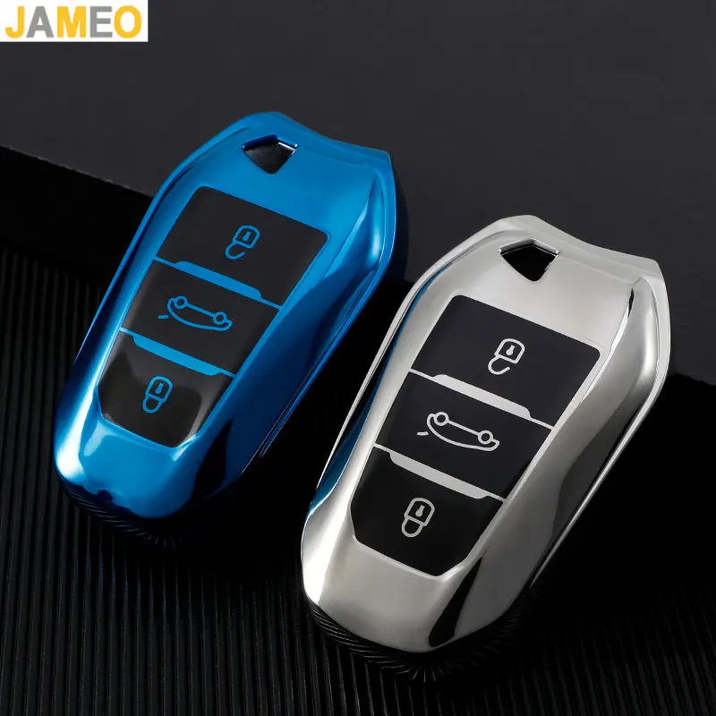 Car Key TPU Car Key Case Cover for Peugeot 308 408 508 2008 3008 4008 5008 Citroen C4 C6 C3-XR - Protective Fob Holder H250113