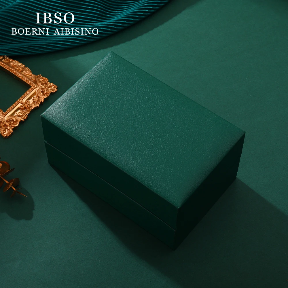 IBSO 2023 2025 New Women Green Watch Set Japanese Quartz Movement Luminous Hands Ladies Watch Sets Waterproof new Jewelry Hot Set