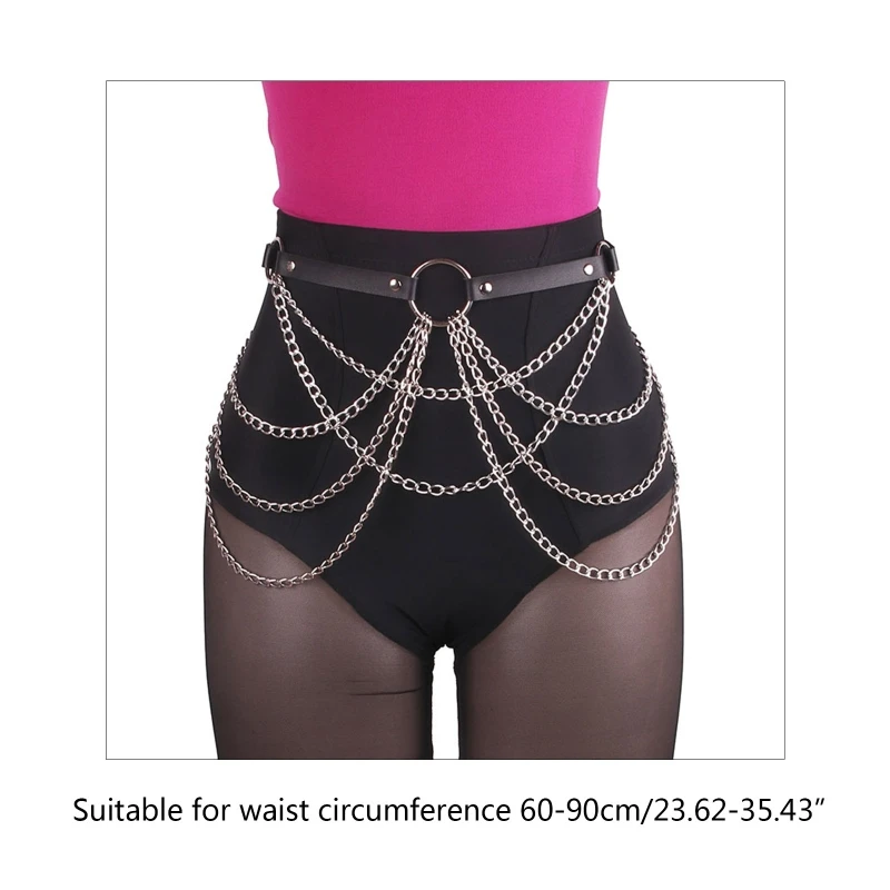 Punk Waist Chain Gothic for Women Layered Body Belt with new Adjustable 2025 Chain Waist Chains for Halloween Jewelry