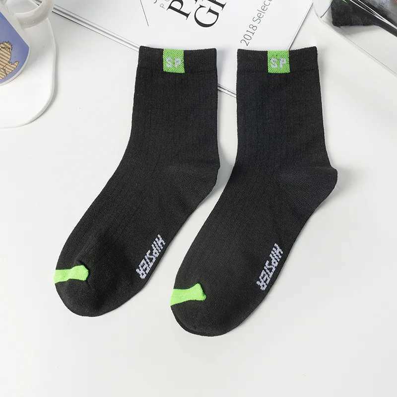 1 pair of mens letter SP mid tube socks spring summer shallow top sports socks trend tube sock calculator X250319
