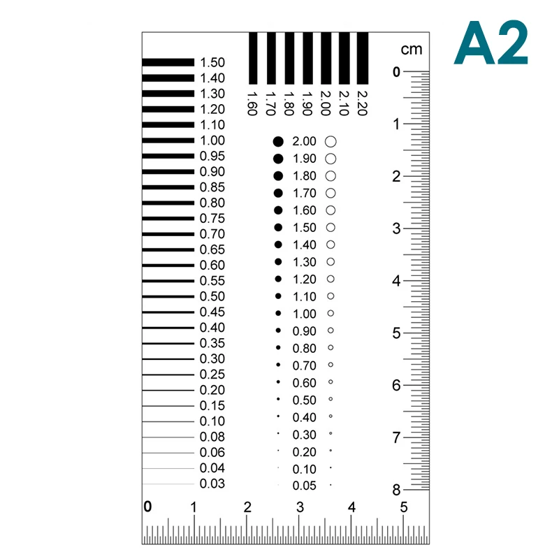 Measuring Pass Badge 2025 Gauge Stain Card Point new Gauge Wire Gauge Transparent Film Ruler Stain Crack Contrast Ruler Wholesale Gifts